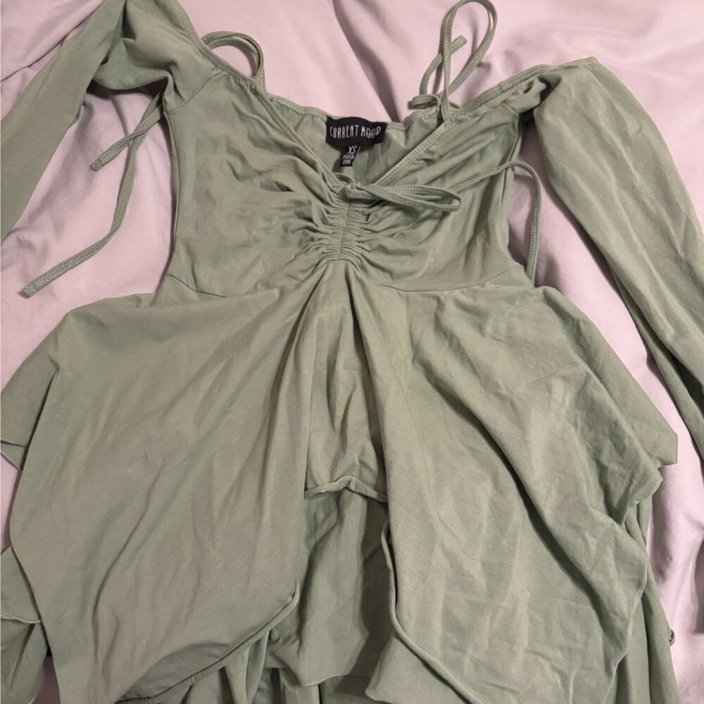 Dolls Kill Sage Green Dress